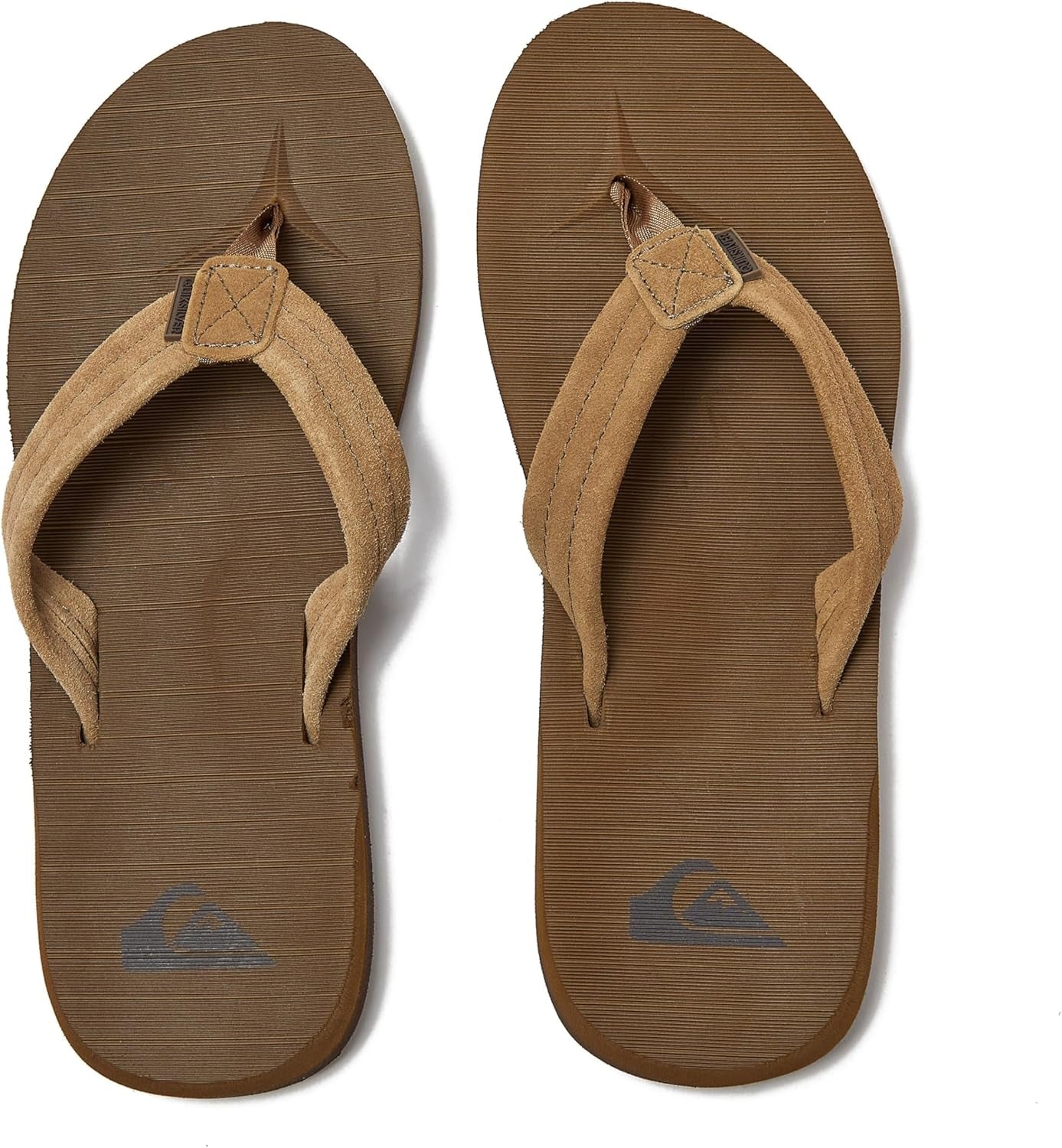 Carver Suede Flip Flops for Men, Arch Support Athletic Mens Sandals, Thong Mens Slides